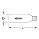 KS Tools Isolierter Reduzieradapter, 3/8"F x 1/4"M