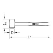 KS Tools Isolierter Schonhammer-5