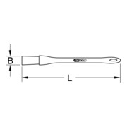 KS Tools Isolierter Staubpinsel, gerade, 180mm-3