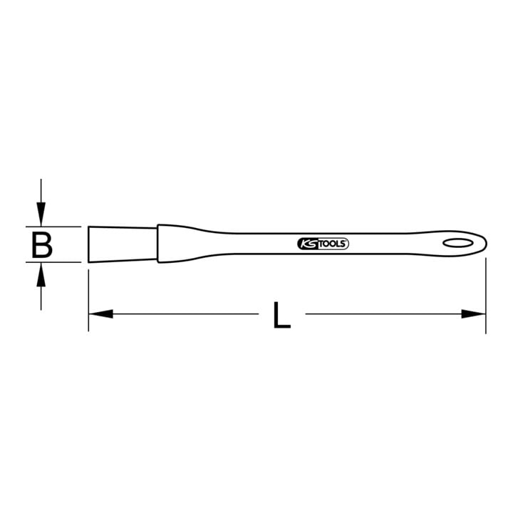 KS Tools Isolierter Staubpinsel, gerade, 180mm