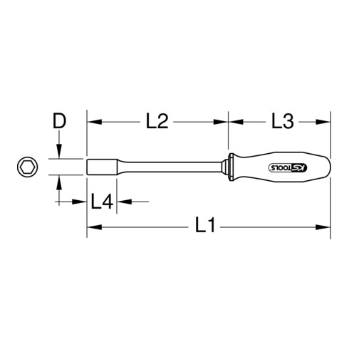 KS Tools Isolierter Stecknuss-Schraubendreher, 6-kant