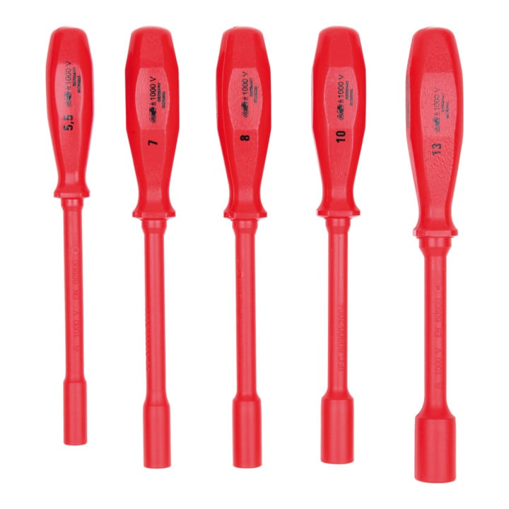 KS Tools Isolierter Stecknuss-Schraubendreher-Satz, 6-kant, 5-teilig