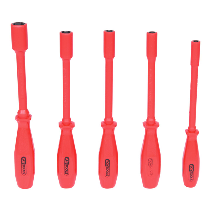 KS Tools Isolierter Stecknuss-Schraubendreher-Satz, 6-kant, 5-teilig
