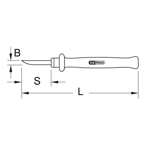 KS Tools Isoliertes Guttaperchamesser, 50 mm