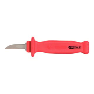 KS Tools Isoliertes Kabel-Abisoliermesser, 200 mm mit Sicherheits-Kunstoffgriff