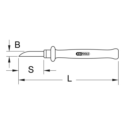 KS Tools Isoliertes Kabel-Abisoliermesser, 200 mm mit Sicherheits-Kunstoffgriff