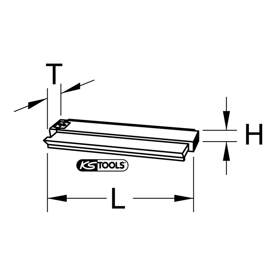 KS Tools isolijnmeter, kunststof, 250 mm lang
