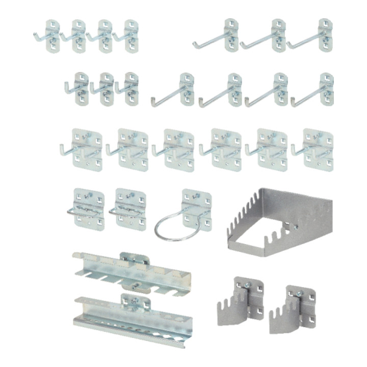 KS Tools Jeu crochets+accessoires d'accroche 28pcs.