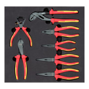 KS Tools Jeu de 7 pinces isolantes, 7 pièces, avec insert système 2/3-1