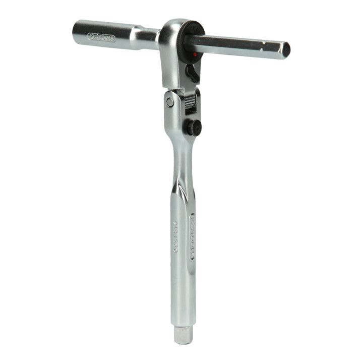 KS Tools Jeu de clés à cliquet réversibles à embout 1/4" avec adaptateur enfichable pour prises, 3 pièces