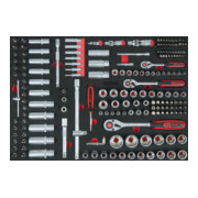 KS Tools Jeu de clés à douille 1/4"+3/8"+1/2", 195 pcs. dans l'insert système 1/1-3
