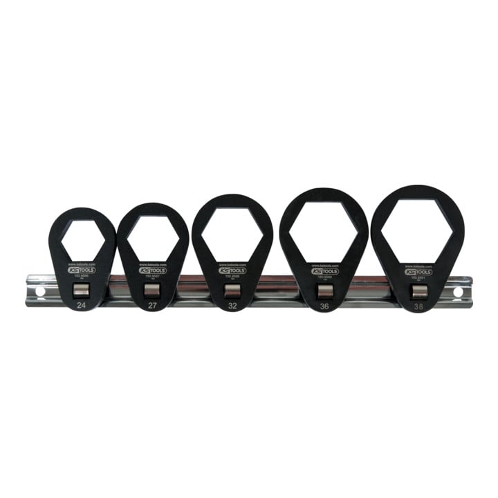KS Tools Jeu de clés à douille mâle 3/8", extra plates, 5 pcs.