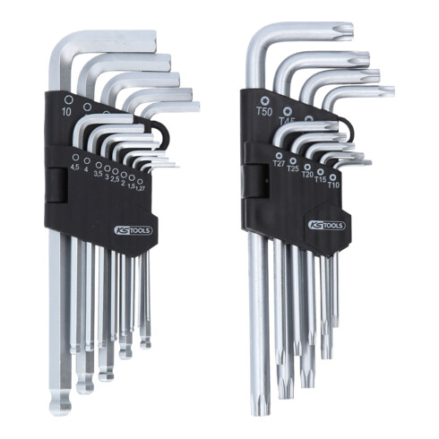 KS Tools Jeu de clés à ergot, Torx, hexagone intérieur, 22 pièces