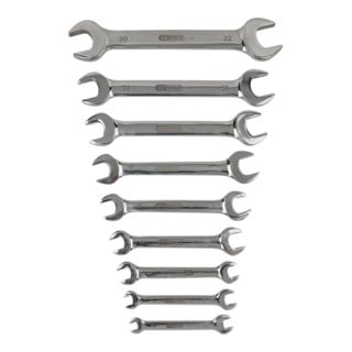 KS Tools Jeu de clés à fourche doubles coudées EDELSTAHL, 9 pcs.