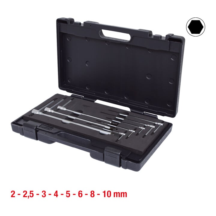 KS Tools Jeu de clés à poignée en T, 6 pans, 8 pcs.