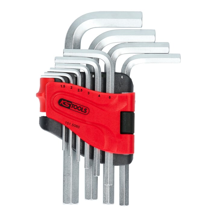 KS Tools Jeu de clés Allen, dans un support à charnière, 10 pièces de 1,5 à 10 mm