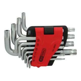 KS Tools Jeu de clés Allen TX avec trou, courtes, 10 pièces, TB8-TB50