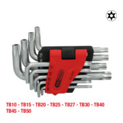 KS Tools Jeu de clés Allen TX avec trou, courtes, 9 pcs.TB10-TB50-2