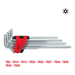 KS Tools Jeu de clés Allen TX avec trou, XL, 10 pcs.TB8-TB50