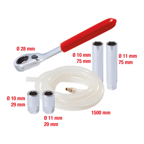 KS Tools Jeu de clés de purge de frein, 6 pcs