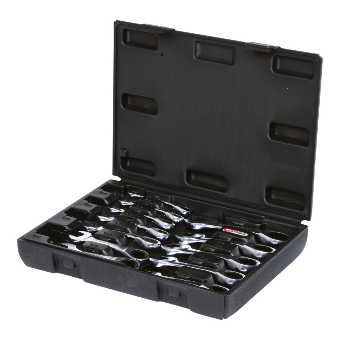 KS Tools Jeu de clés mixtes à cliquet courtes GEARplus, 12 pcs.