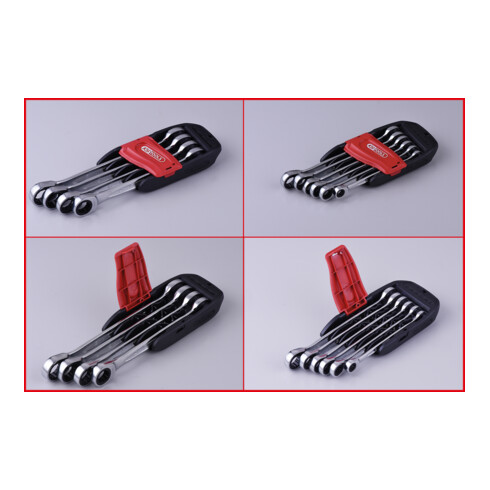 KS Tools Jeu de clés mixtes à cliquet GEARplus, 10 pcs.