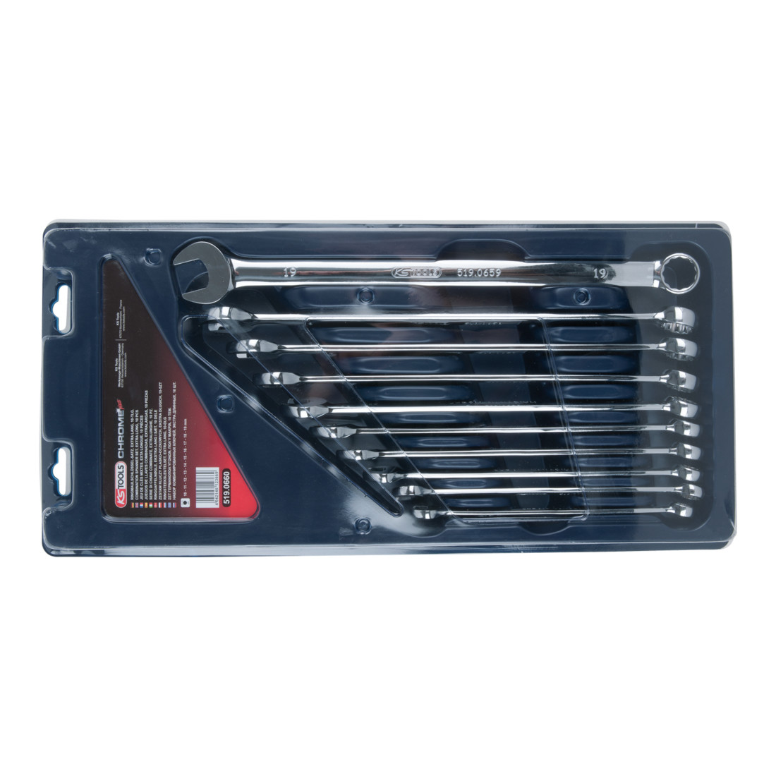 KS Tools Jeu de clés mixtes CHROMEplus, extra longues, 10 pcs.