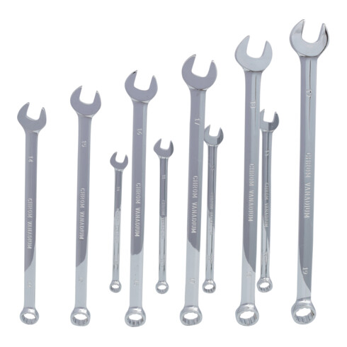 KS Tools Jeu de clés mixtes CHROMEplus, extra longues, 10 pcs.