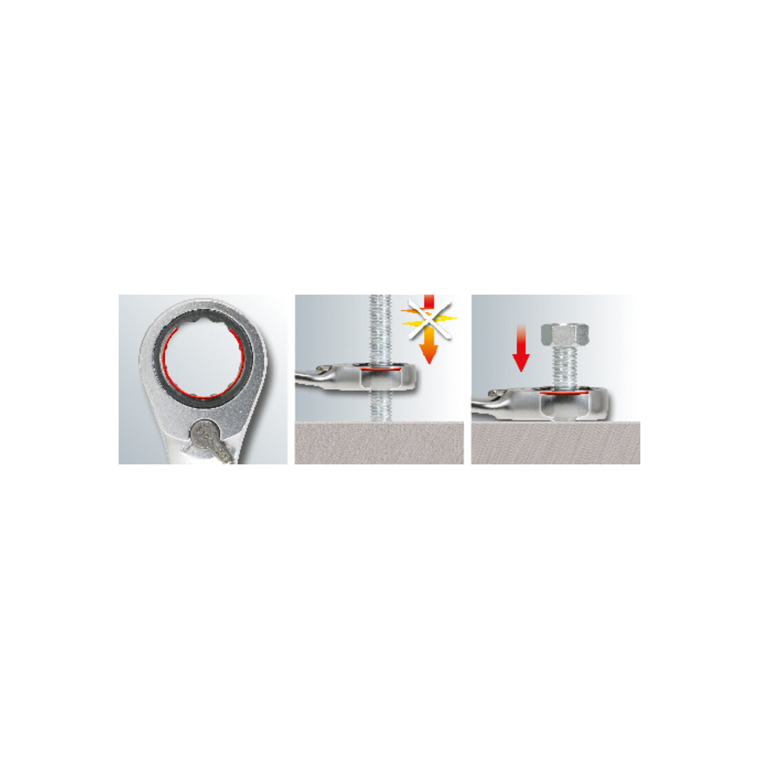 KS Tools Jeu de clés mixtes coudées avec anneau d'arrêt GEARplus RINGSTOP, 5 pcs.