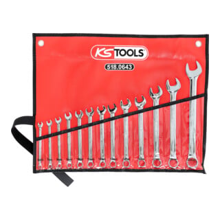 KS Tools Jeu de clés mixtes coudées CHROMEplus, 13 pcs.