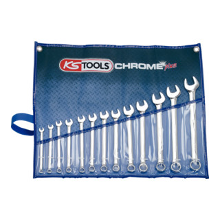 KS Tools Jeu de clés mixtes coudées CHROMEplus, 13 pcs.
