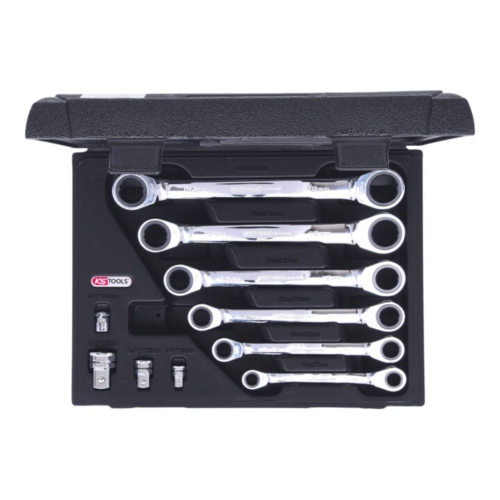 KS Tools Jeu de clés polygonales à cliquet GEARplus, 10 pcs. 8-19mm
