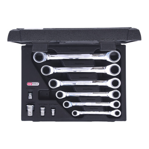 KS Tools Jeu de clés polygonales à cliquet GEARplus, 10 pcs. 8-19mm