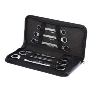 KS Tools Jeu de clés polygonales à cliquet GEARplus, 6 pcs. etui
