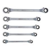 KS Tools Jeu de clés polygonales à cliquet réversible, 5 pcs.-1