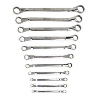 KS Tools Jeu de clés polygonales doubles coudées EDELSTAHL, 11 pcs.