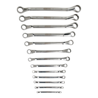 KS Tools Jeu de clés polygonales doubles coudées EDELSTAHL, 13 pcs.