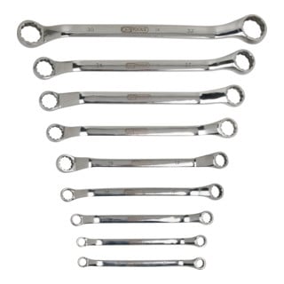 KS Tools Jeu de clés polygonales doubles coudées EDELSTAHL, 9 pcs.