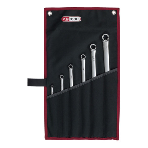 KS Tools Jeu de clés polygonales TX E CHROMEplus, longues, 6 pcs.