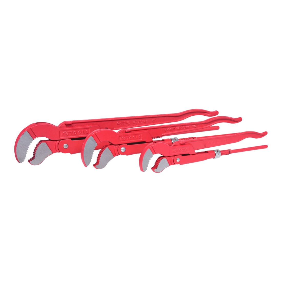 KS Tools Jeu de clés serre-tubes suédoises, 3 pc