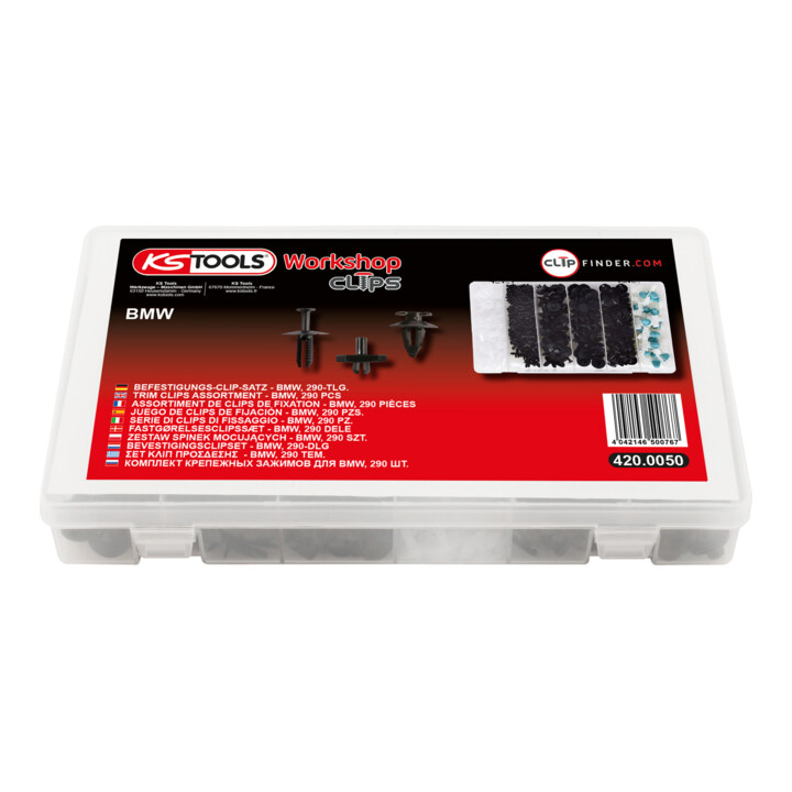 KS Tools Jeu de clips de fixation - BMW, 290 pcs