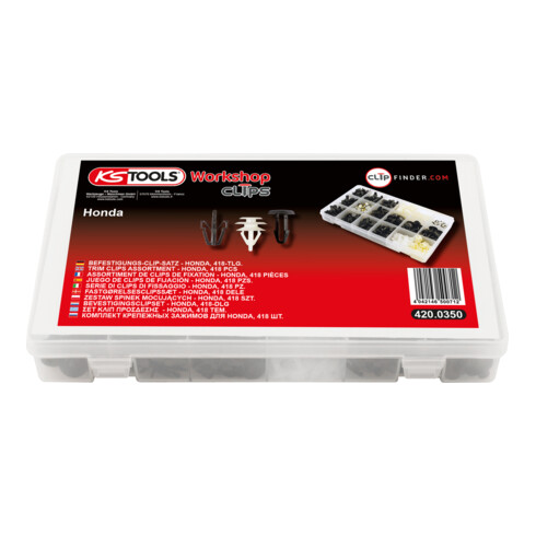 KS Tools Jeu de clips de fixation - Honda, 418 pcs