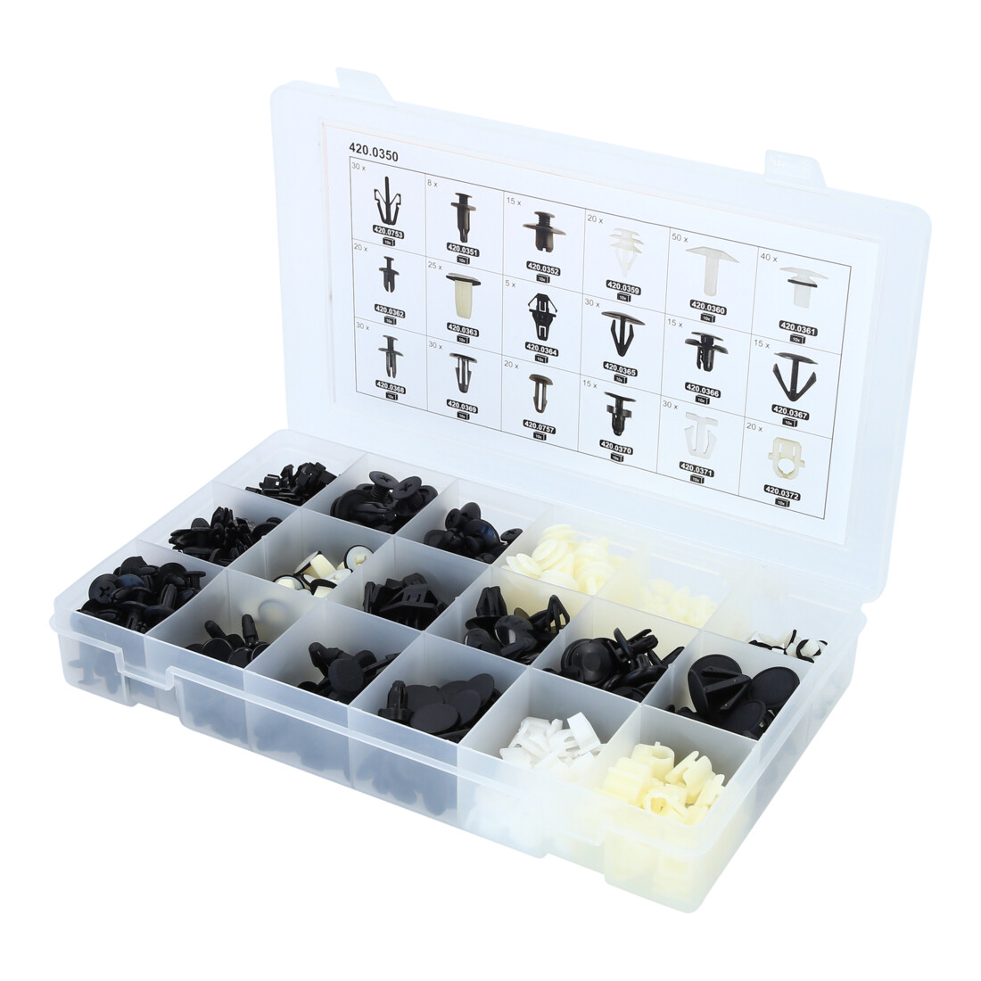 KS Tools Jeu de clips de fixation - Honda, 418 pcs
