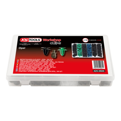 KS Tools Jeu de clips de fixation - Opel, 300 pcs