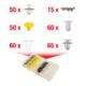 KS Tools Jeu de clips de fixation - Renault, 300 pcs