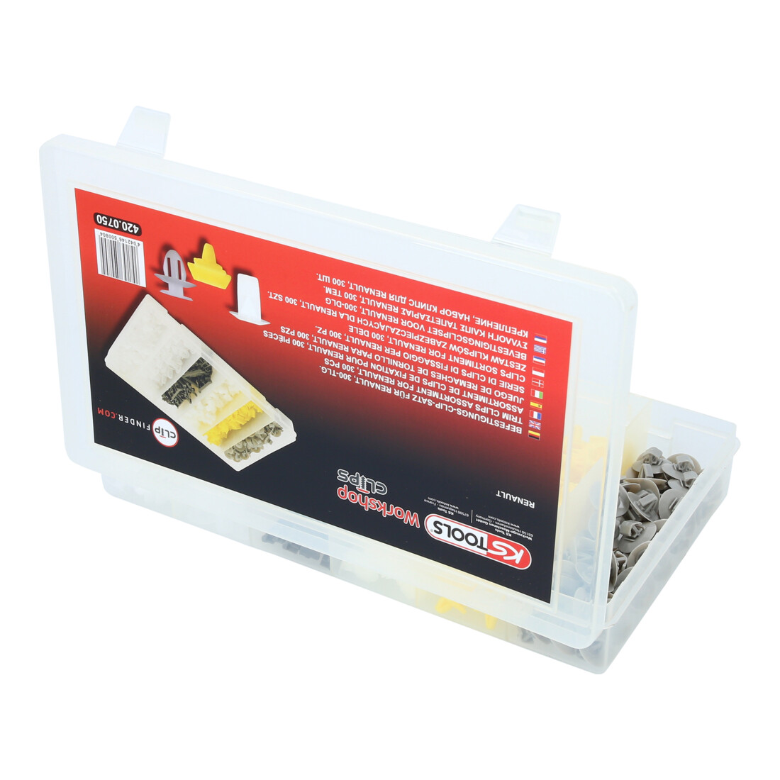 KS Tools Jeu de clips de fixation - Renault, 300 pcs