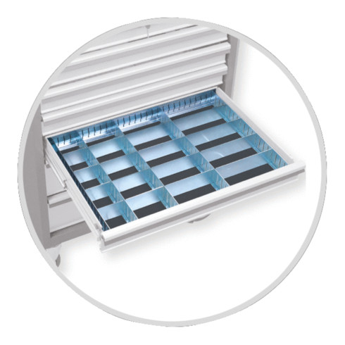 KS Tools Jeu de compartiments pour tiroir, 23 pcs.