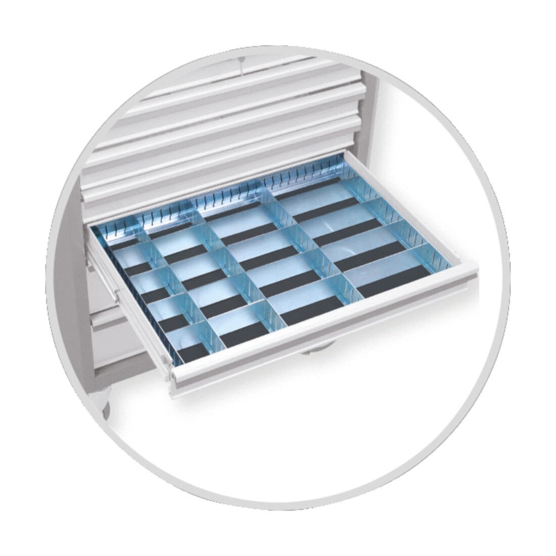 KS Tools Jeu de compartiments pour tiroir, 23 pcs.