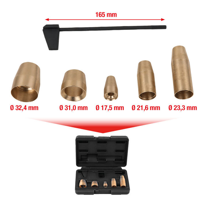 KS Tools Jeu de douille de montage de joint torique d'injecteur, 6 pcs.