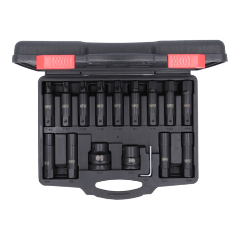 KS Tools Jeu de douilles tournevis et douilles de rechange à chocs 3/4"+1", 16 pcs.